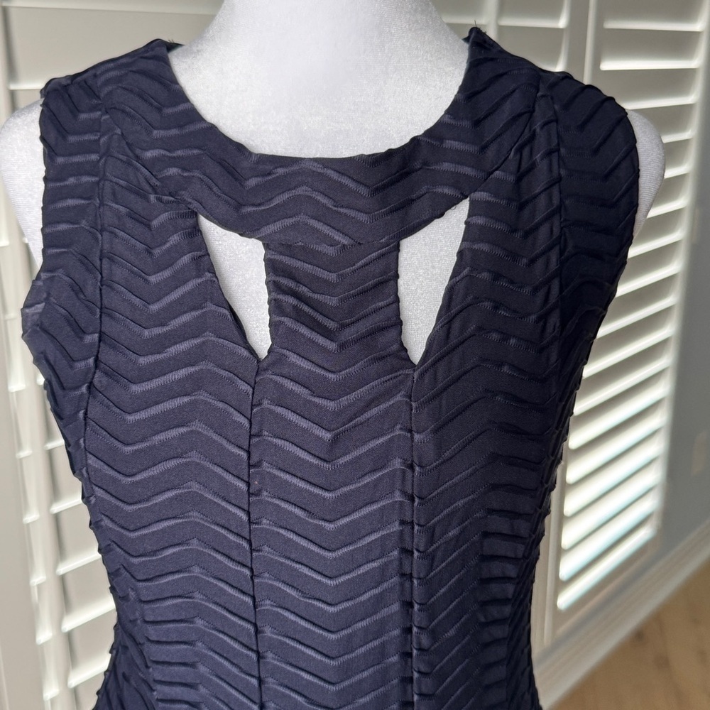 En Focus Navy Blue A-Line Dress Size 6 - Picture 3 of 9